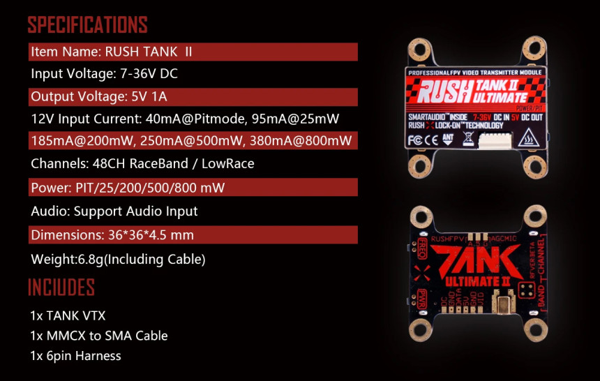 �˾���ũ  [Rush] Tank2 Ultimate 5.8GHz ����۽ź���(SmartAudio) (���Ŵ���) 7
