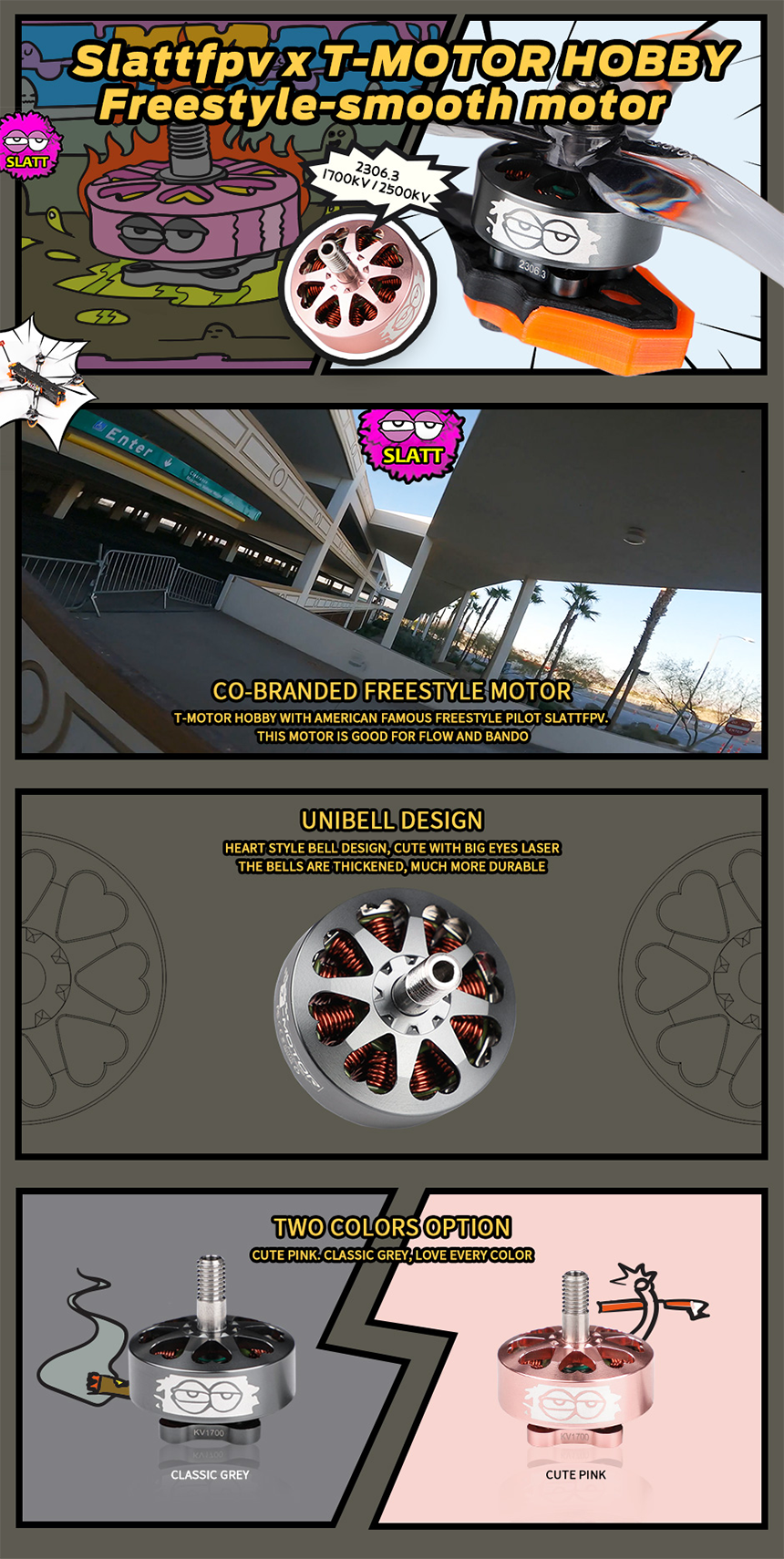 ¾Ë¾¾¹ðÅ© T-motor Slattfpv 2306.3 1700KV ¸ðÅÍ 1