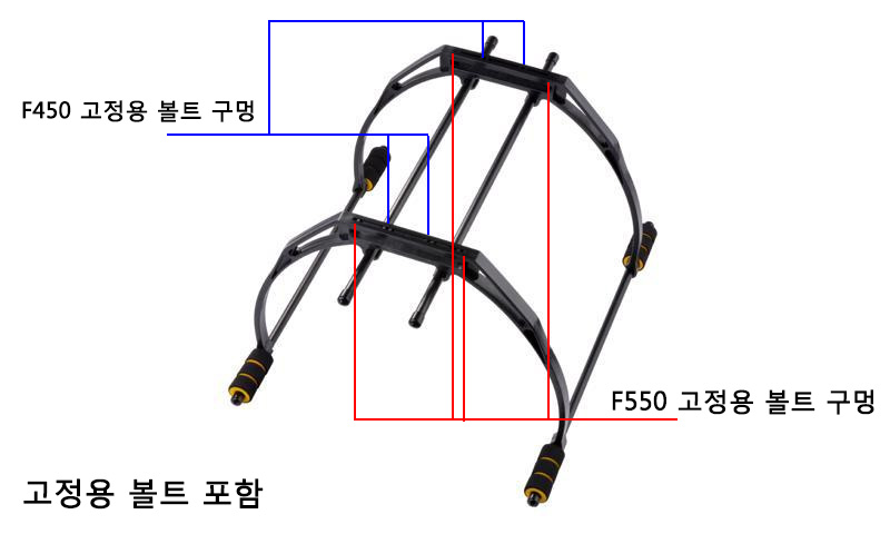 [ܼ] 21703 [FY] F450, F550 FPV Ű (Black)