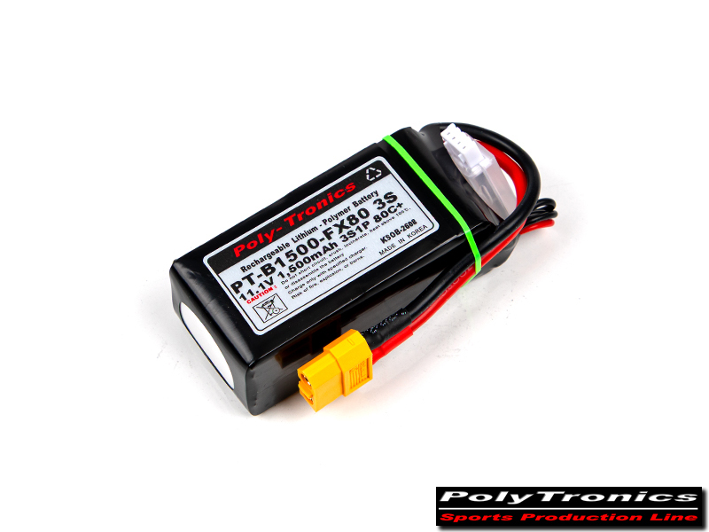 ¾Ë¾¾¹ðÅ© PT-B1500-FX80-3S PT-B1500-FX80 (11.1V, 3S1P, 80C+/JST-XT) ¸®Æ¬Æú¸®¸Ó ¹èÅ͸® - XT60 2