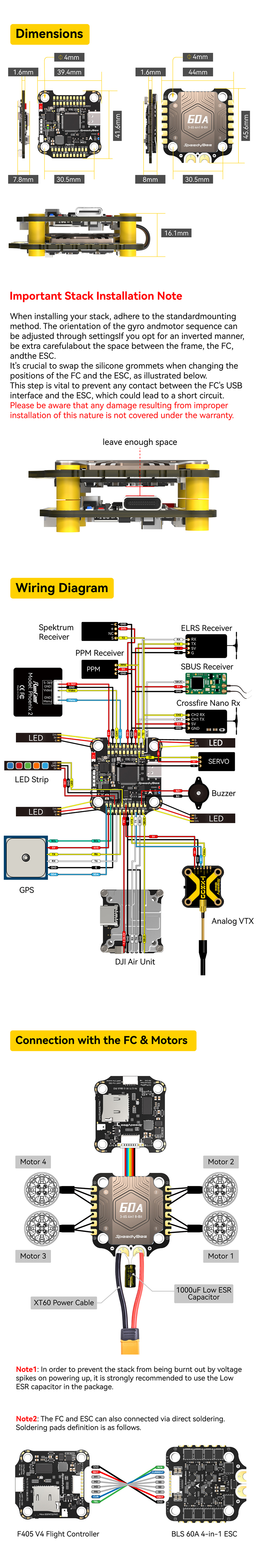 �˾���ũ  [SpeedyBee] F405 V4 BLS 60A ���� (���� ��Ʈ�ѷ� �� ���ӱ� ��ü��) 4