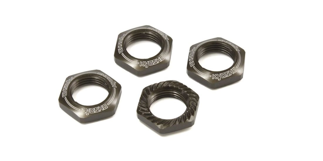 �˾���ũ KYIFW472GM [KYOSHO] Wheel Nut (Gunmetal/4pcs/for Serration) 1