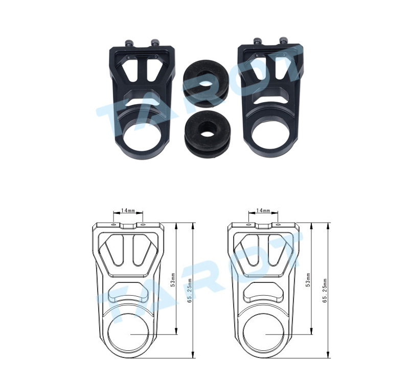 [ܼ] TL8X007 [TR] X8 Folding Frame Metal/Silicon Damper Mount for Gimbal(12 Tube)