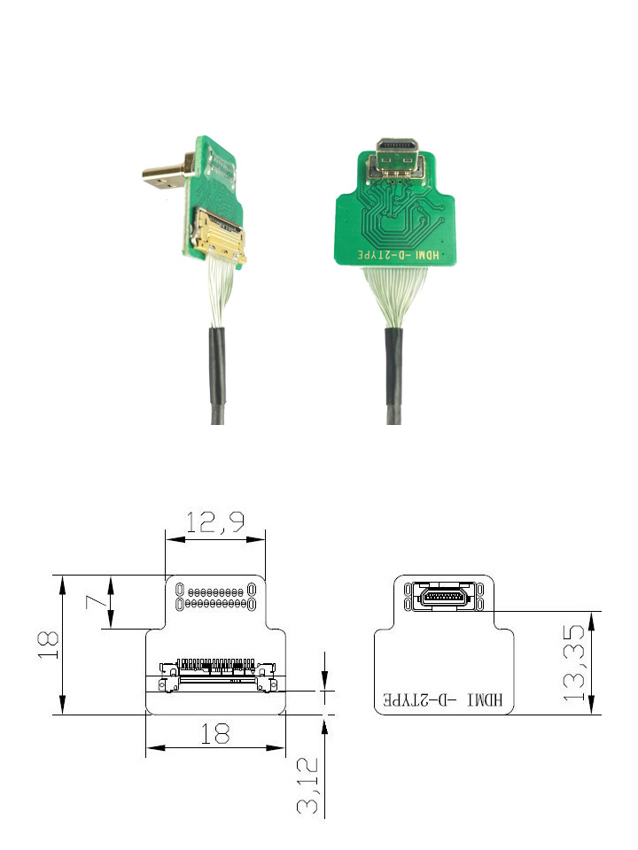 [ܼ] TL10A11-01 [TR] HDMI High Definition Video Cable (DIY/Soft/300mm)