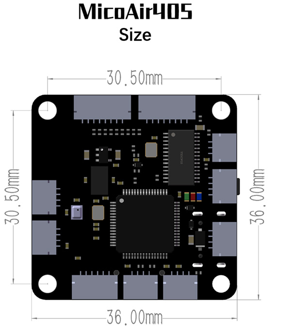 �˾���ũ MA405-ST [MicoAir] ���ڿ��� 405v2 �Ƚ�ȣũ ���� ��Ʈ�ѷ� + 50A 4in1 ESC ���� �޺� 5