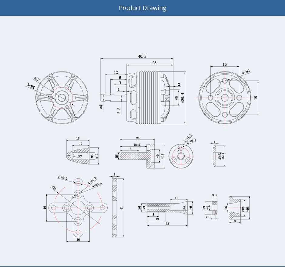 ¾Ë¾¾¹ðÅ© T-motor AS2308 2600KV ºê·¯½¬¸®½º ¸ðÅÍ 4