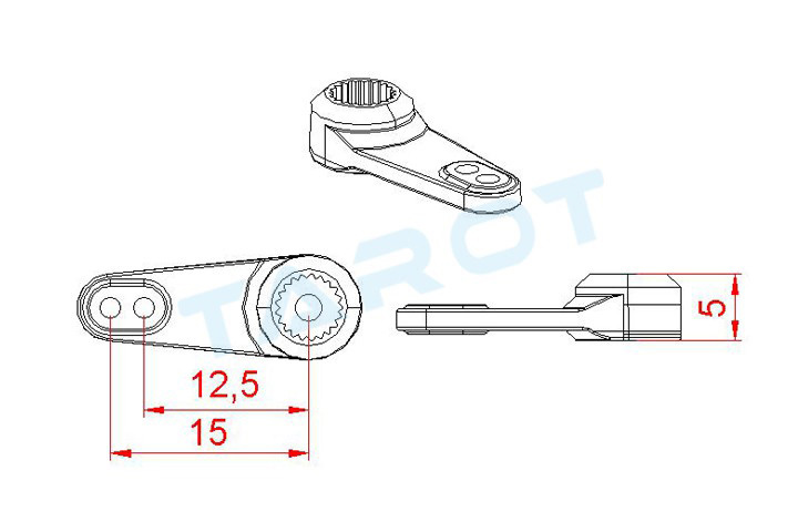[�˾���ũ] TL47A12 [TR] Micro Servo Horn Set(Universal Type/6set/Orange) for ALIGN 1