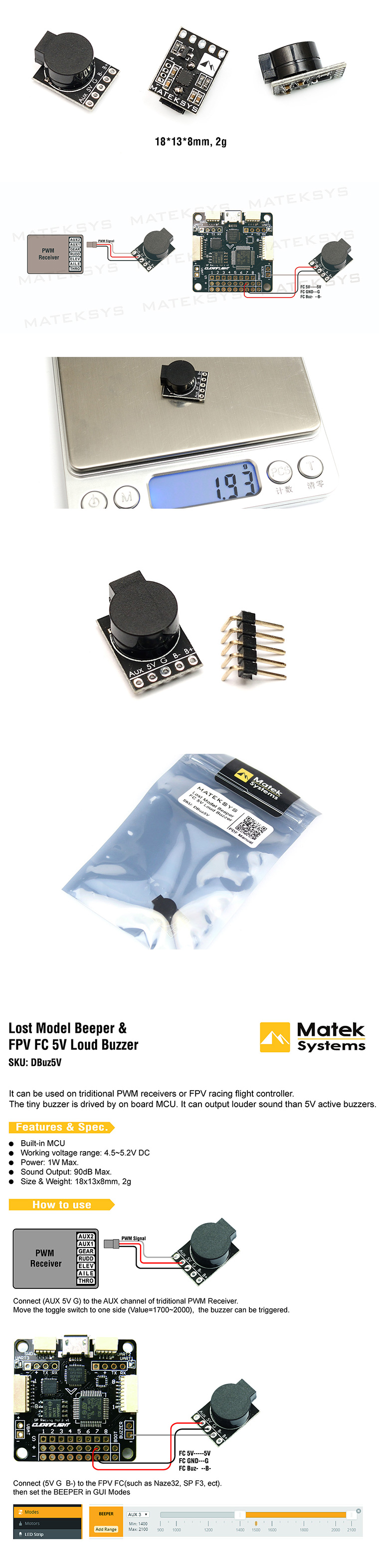 [�˾���ũ] DBuz5V [Matek] 90dB �ò����� ���� (5V) 1