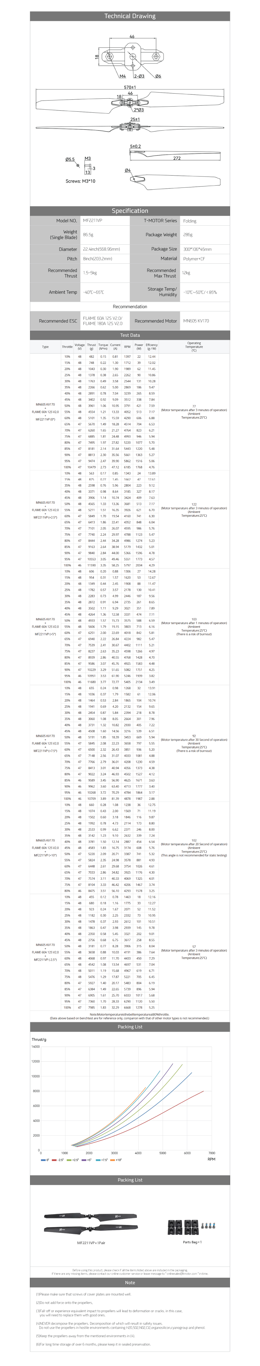 �˾���ũ  [T-MOTOR] ������ ���� �����緯 22��ġ (MF2211VP) (�����Ǹ�) 7