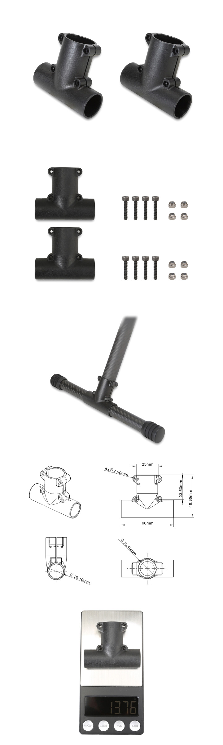 �˾���ũ TL1803 [TR] T-Type Landing Skid Joiner(��20���16/LW) 1
