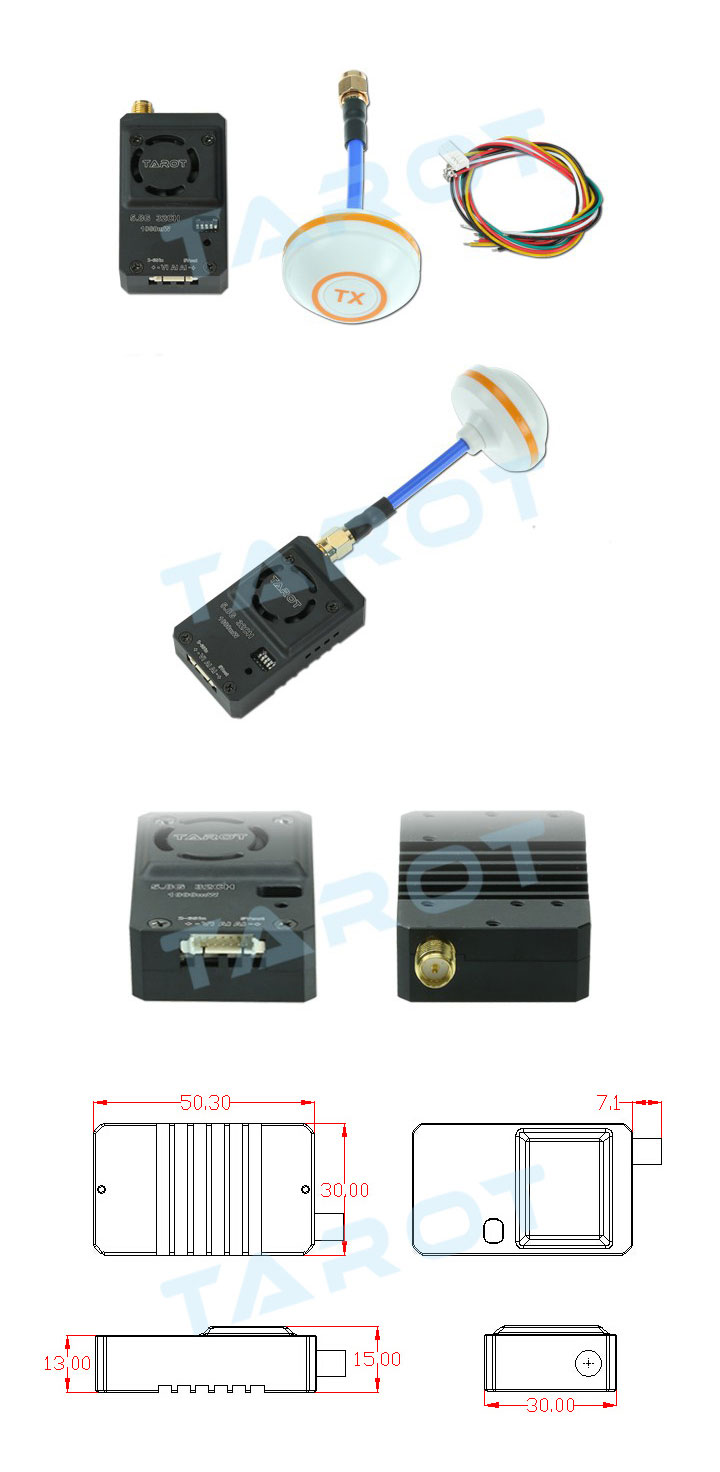 �˾���ũ TL300N4-CVH [���Ŵ���] Tarot FPV TX Module Short Type Clover Antenna Set (1,000mW/Vertical) 2
