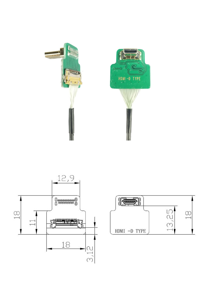 [ܼ] TL10A11-01 [TR] HDMI High Definition Video Cable (DIY/Soft/300mm)