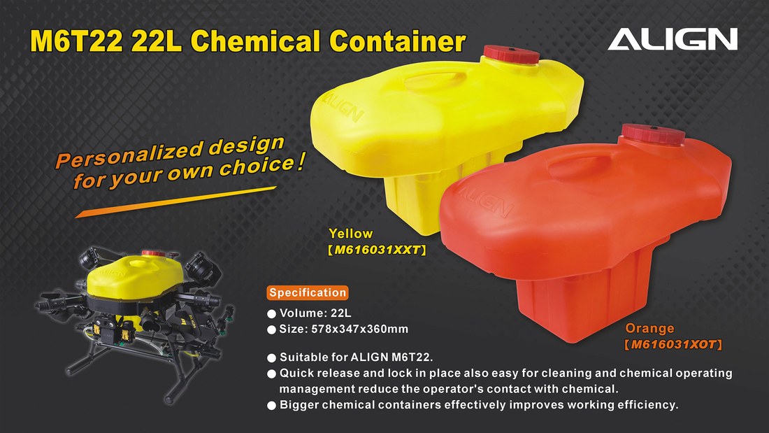 �˾���ũ M616031XOW [ALIGN] M6T22 22L Chemical Container - Orange 1