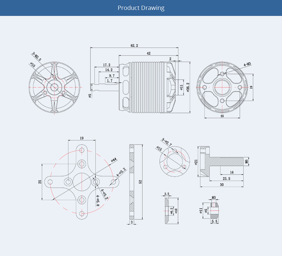 ¾Ë¾¾¹ðÅ© T-motor AS2820 1050KV ºê·¯½¬¸®½º ¸ðÅÍ 4