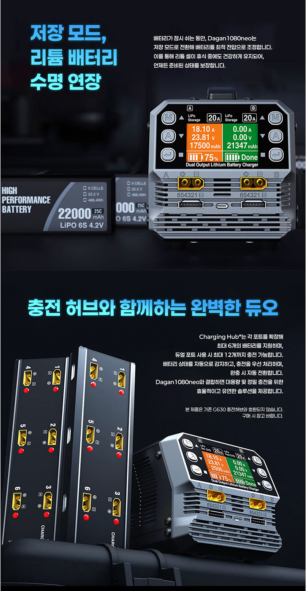 ¾Ë¾¾¹ðÅ© DAGAN 1080 neo 6¼¿ ¸®Æ¬ ¹èÅ͸® ÃæÀü±â) ´Ù°£ 1080 neo 5