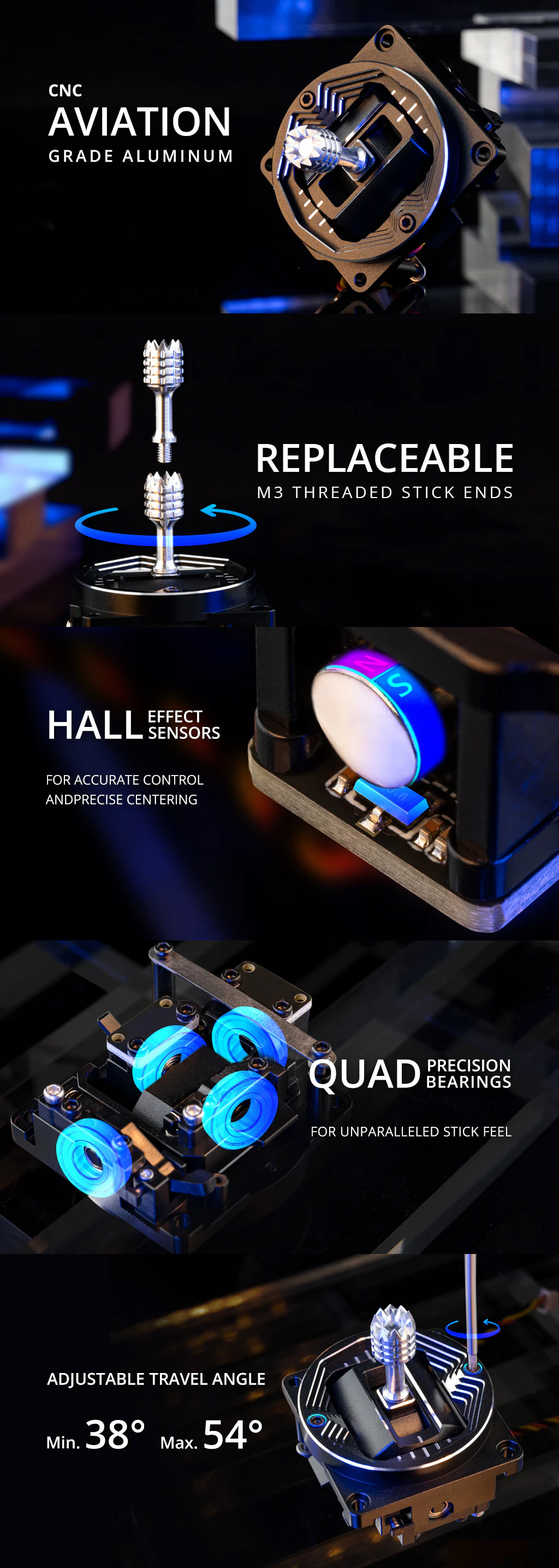 ¾Ë¾¾¹ðÅ© ¶óµð¿À¸¶½ºÅÍ Pocket¿ë AG01 NANO CNC Hall Gimbal set(ÁÂ, ¿ì ¼¼Æ®) 2