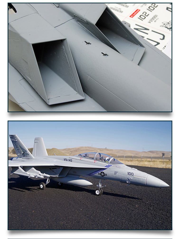 �˾���ũ FMS100P [FMS] 875mm F/A-18F ���� ȣ�� 70mm EDF Jet PNP (����, ���ӱ�, ����, ��Ʈ���� ����) 12