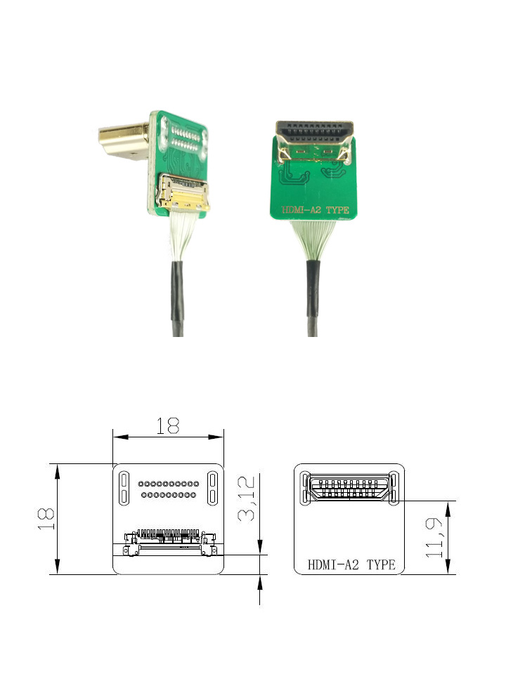 [ܼ] TL10A11-08 [TR] HDMI Cable Adapter/ Vertical Head/HDMI-U-90