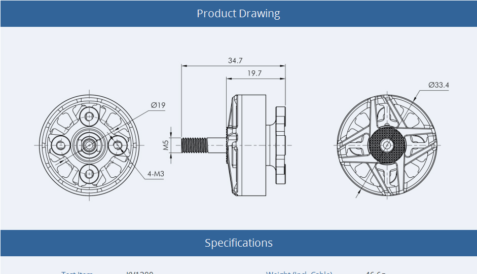 �˾���ũ  [T-motor] F90 1300KV �շ����� ���� (6~8��ġ���ӻ��) 4