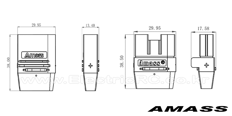 �˾���ũ AM-AS120-M [AMASS] AS120 Anti-Spark Connector(PDB/Recharger Side/2Set) 5
