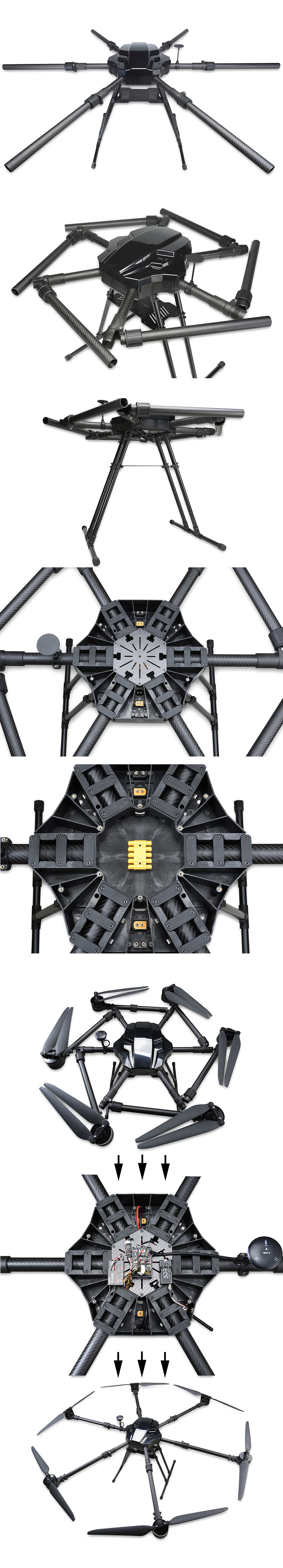 �˾���ũ TL16H00 [TR] T1600 Folding HexaCopter Frame Kit(1600mm) 1