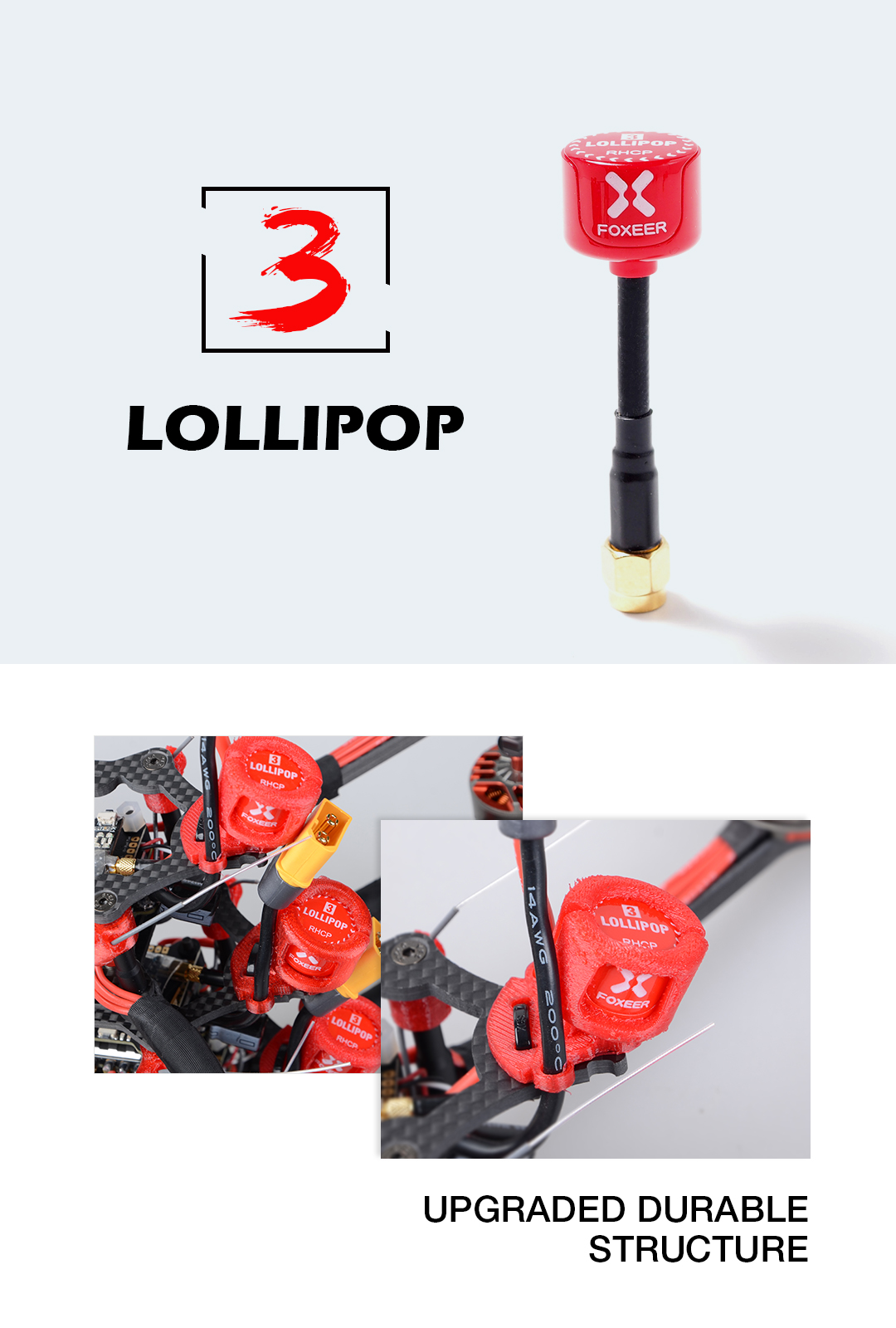 �˾���ũ PA1435 ���þ� Lollipop3 5.8G RHCP/SMA Antenna (��ǰ, 1pcs, ����) 2