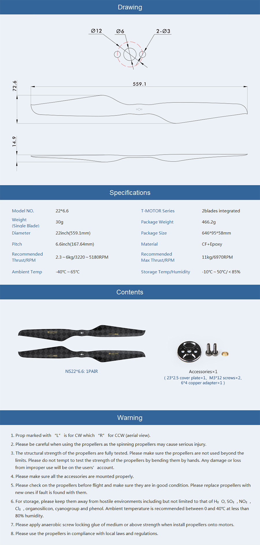 �˾���ũ  [T-MOTOR] NS22x6.6 �ʰ淮 ī�� �����緯 2