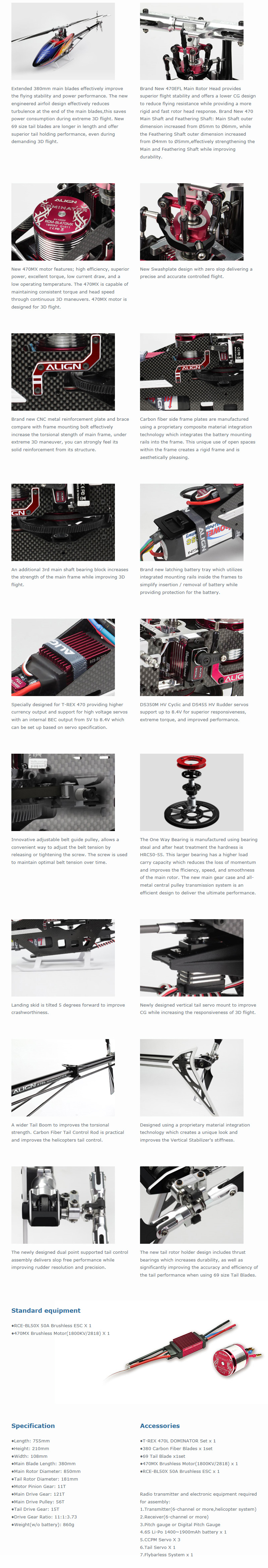 [�˾���ũ] RH47E06XT [ALIGN] T-Rex470LM DOMINATOR KIT (����, ���ӱ�, ���η��� ����) 14