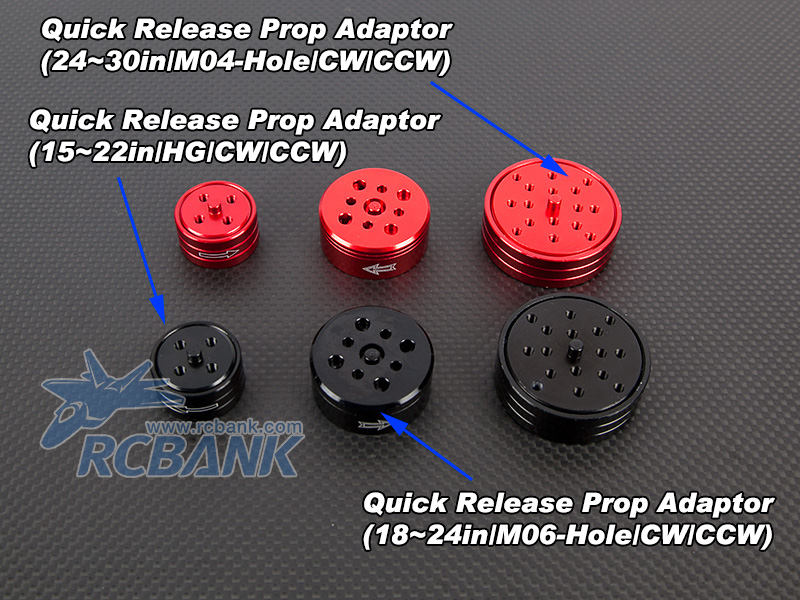�˾���ũ TL62QR2024-06G [TR] ���� ���� ��п� Quick Release Prop Adaptor(20~24in/M06-Hole/CW/CCW/Red/Gray) 2