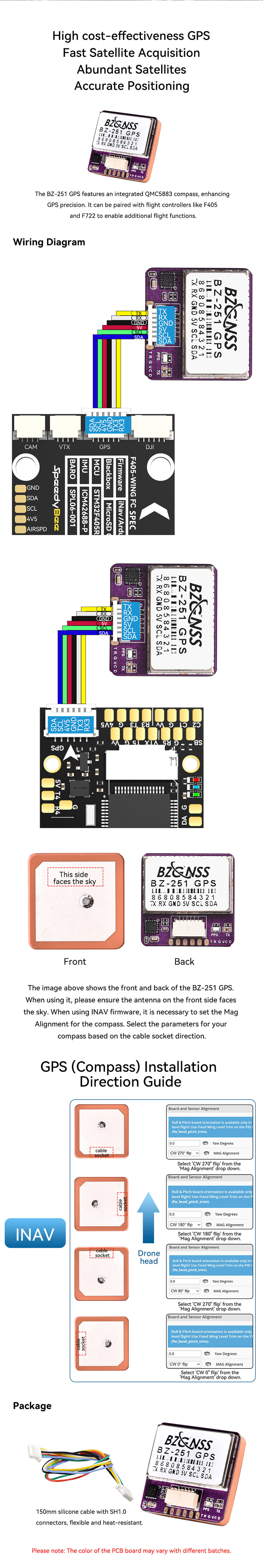 ¾Ë¾¾¹ðÅ© SpeedyBee BZGNSS BZ-251 GPS with 5883 Compass 2