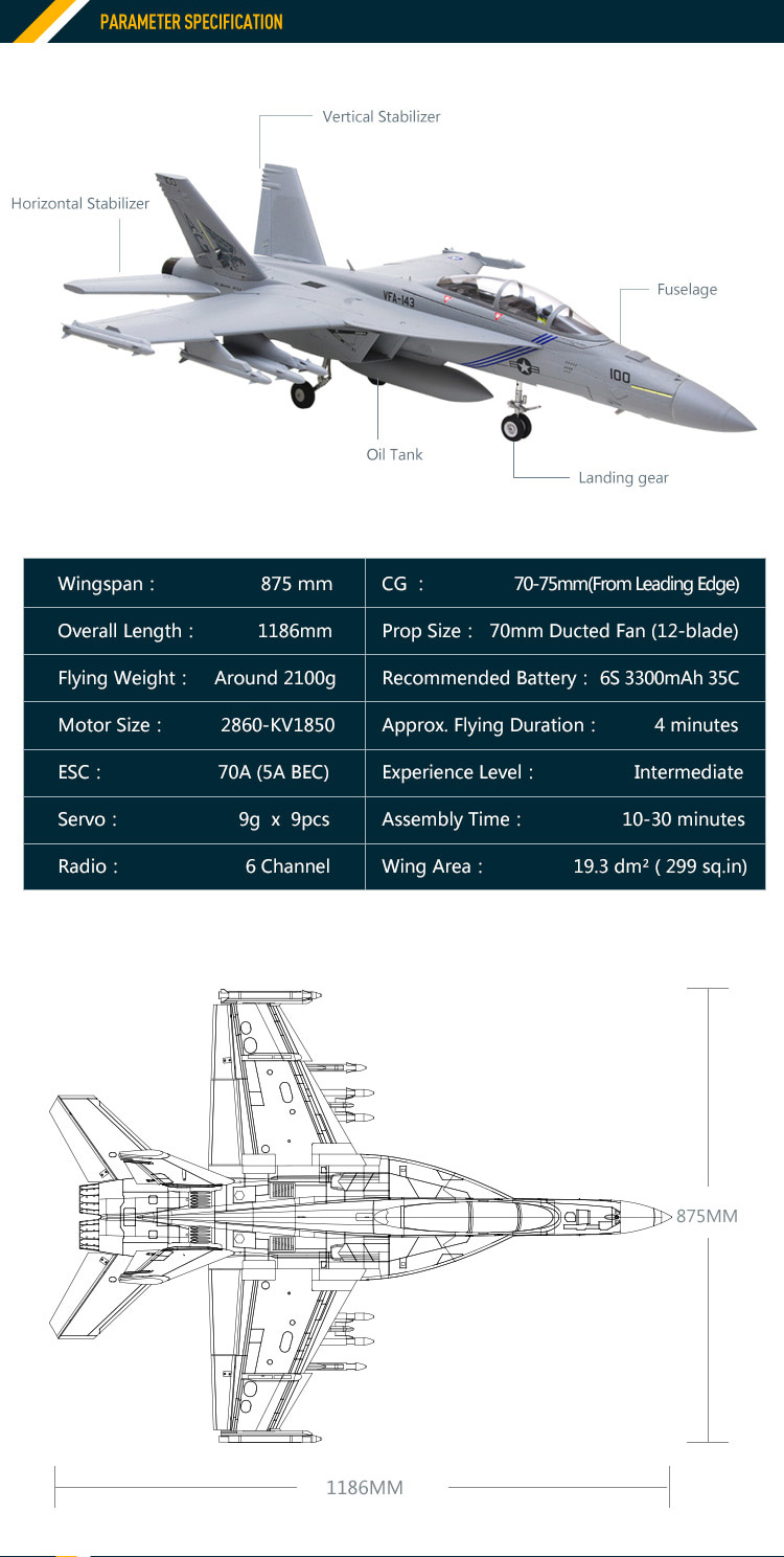 [�˾���ũ] FMS100P [FMS] 875mm F/A-18F ���� ȣ�� 70mm EDF Jet PNP (����, ���ӱ�, ����, ��Ʈ���� ����) 6