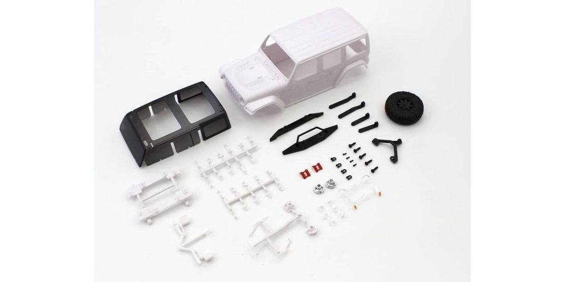 �˾���ũ KYMXN01 [KYOSHO] JEEP WRANGLER RUBBICON White Body Set 1
