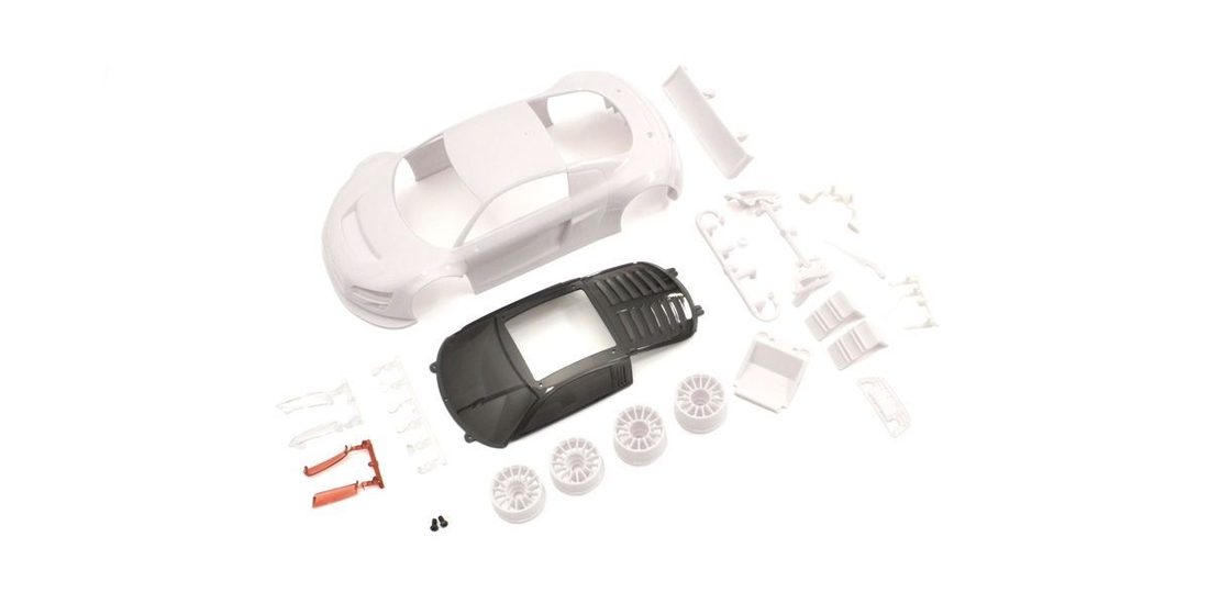 �˾���ũ KYMZN195 [KYOSHO] Audi R8LMS Night-R WhiteBodySet w/Wheel 1