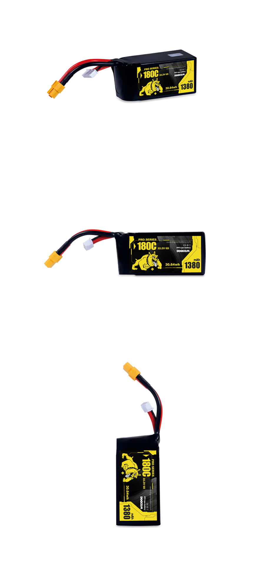 ¾Ë¾¾¹ðÅ© DOGCOM Pro 6¼¿ 22.2V 1380mAh 180C ¸®Æ¬Æú¸®¸Ó ¹èÅ͸® - XT60 1