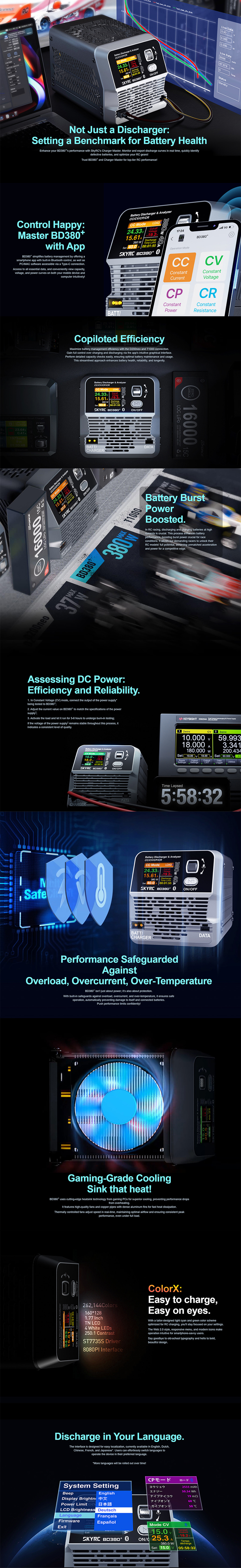 �˾���ũ SK-600153-03 [SKY RC] BD380+ Battery Discharger Analyzer ������ (380W/40A) 2