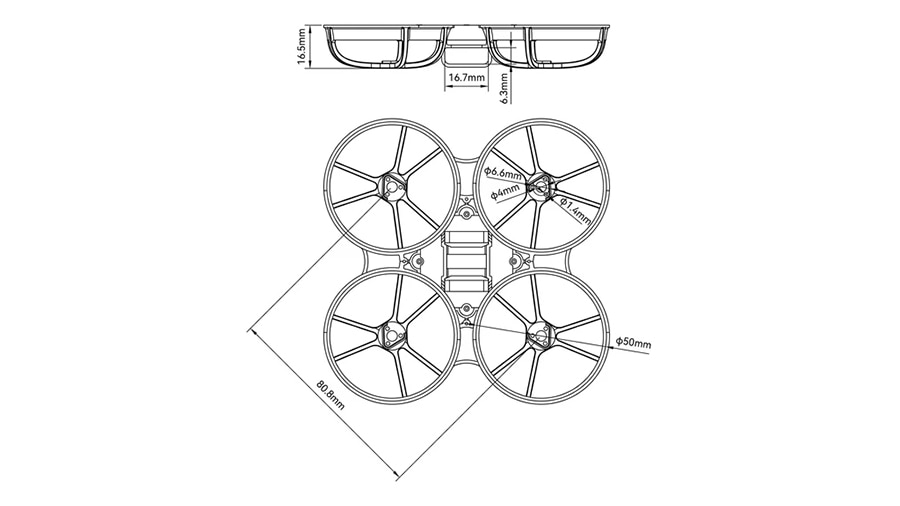 ¾Ë¾¾¹ðÅ© ÇÁ·¹ÀÓ Å¶ (BETAFPV Meteor75 PRO) 2