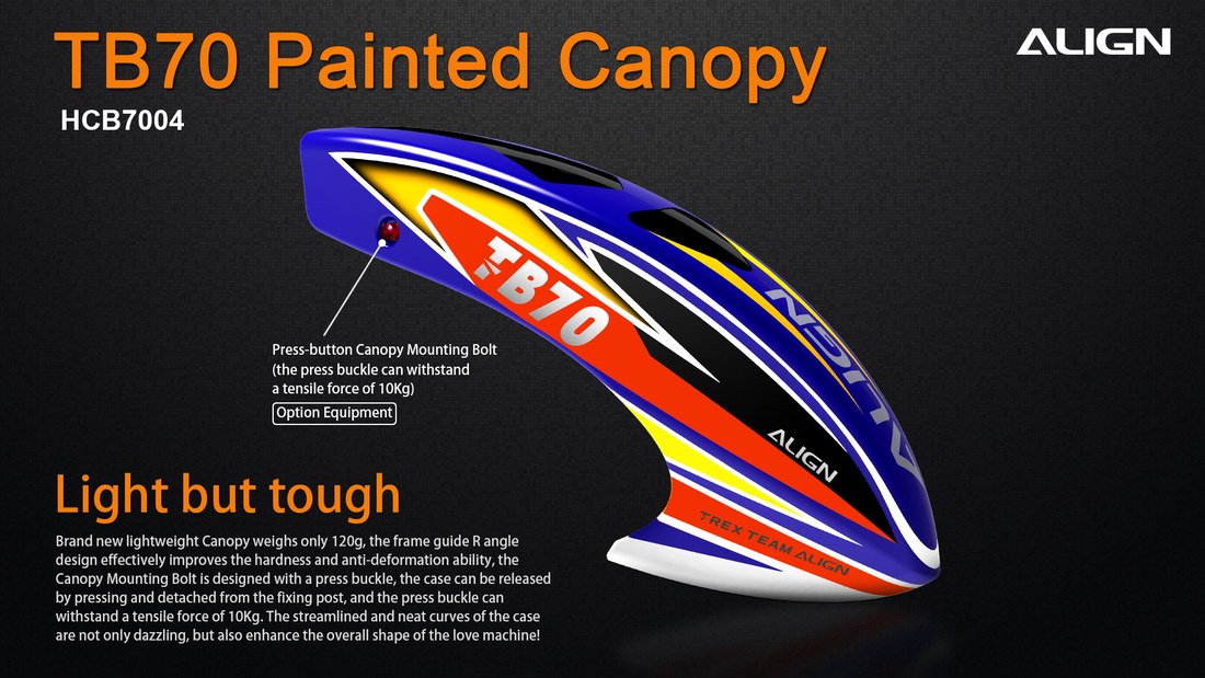 �˾���ũ HCB7004 [ALIGN] TB70 Painted Canopy - Blue 1