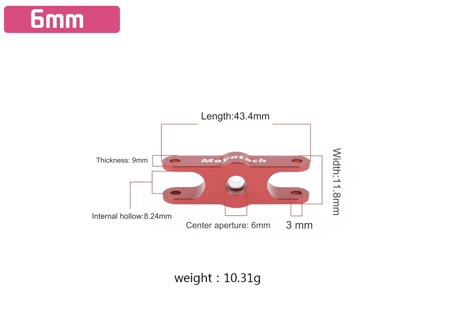 �˾���ũ 15664 [Mayatech] 6mm ����Ʈ�� ���� Ŭ�� (Mayatech ���� ������� ������) 1