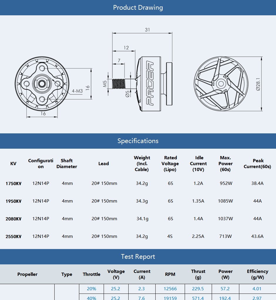 �˾���ũ  [T-MOTOR] P2207 V3 1750KV ������Ÿ�� ���� 11