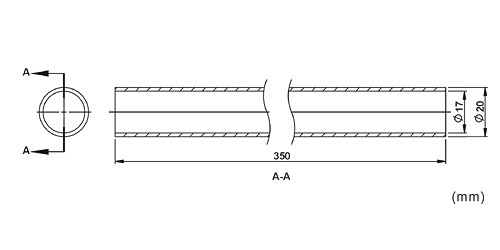 �˾���ũ M616039XXT [ALIGN] M6T22 350 Carbon Fiber Landing Skid Tube 3