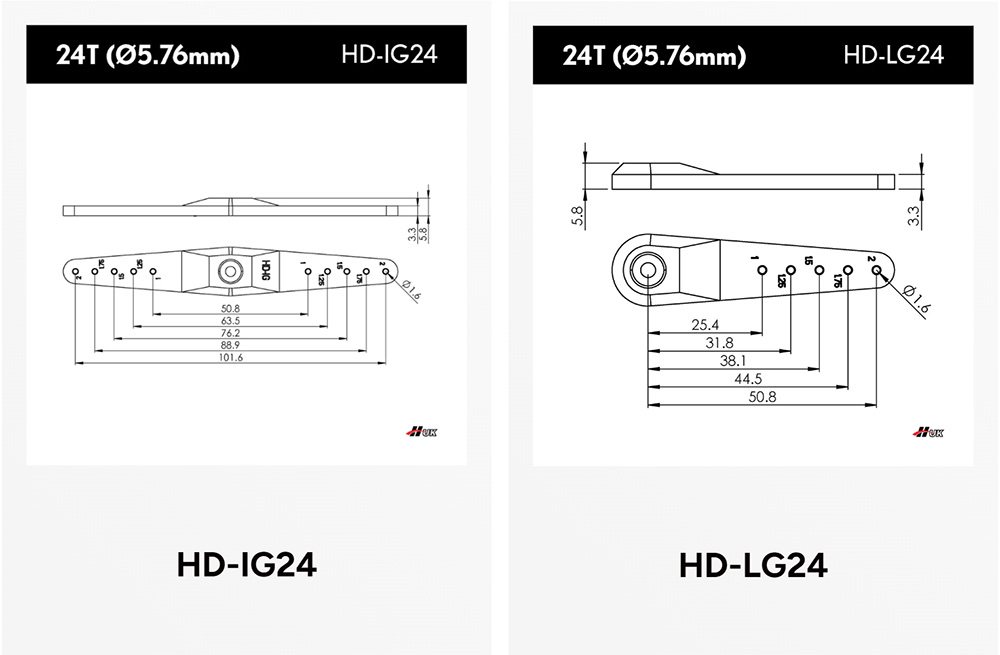 [�˾���ũ] 55726 [HITEC] GIANT HORN SET FOR REGULAR SERVO (24T, HD-IG/HD-LG, ���̾�Ʈ ����ȥ / �����ؿ�) 1