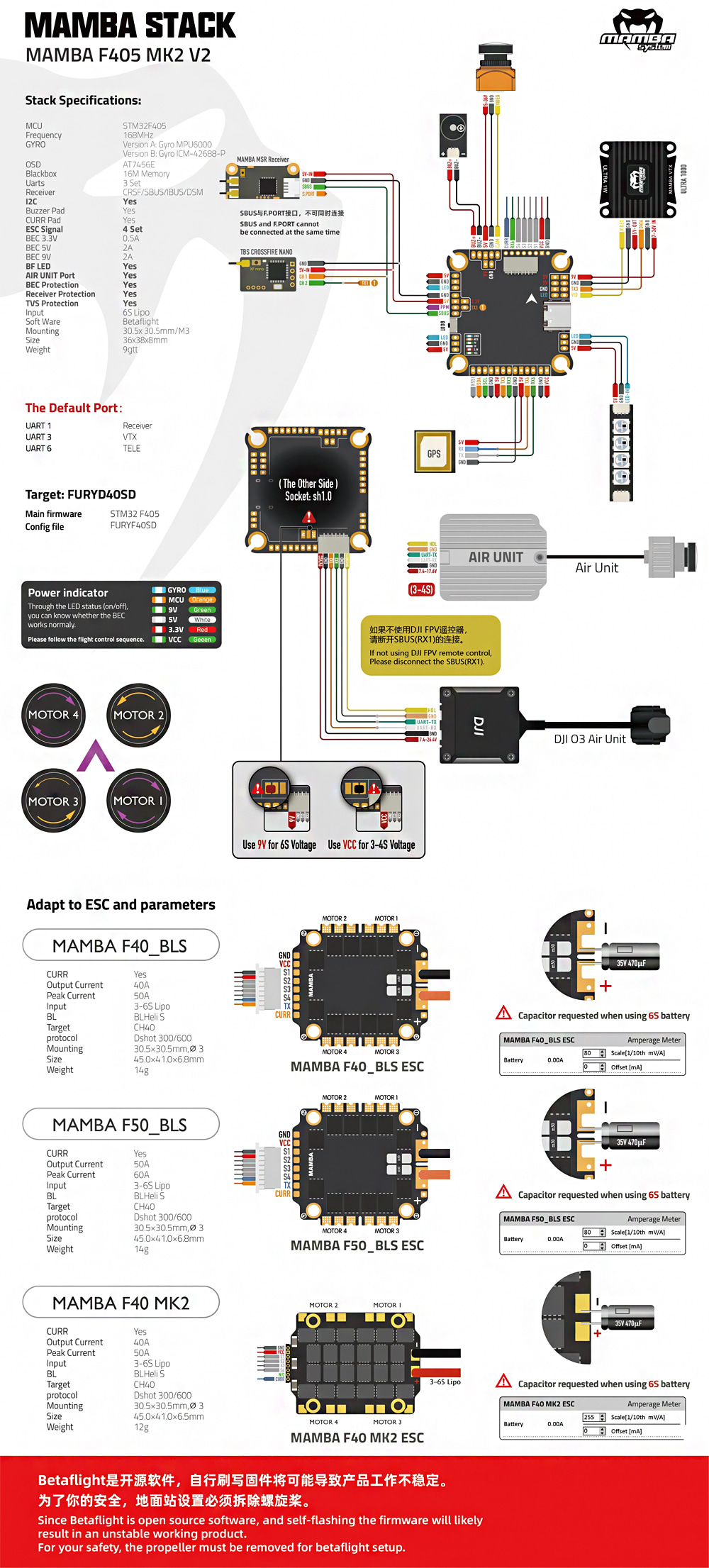 ¾Ë¾¾¹ðÅ© MAMBA F405 MK2 V2 ÇöóÀÌÆ® ÄÁÆ®·Ñ·¯ (MPU6000) µå·ÐÃ౸¿ë 2