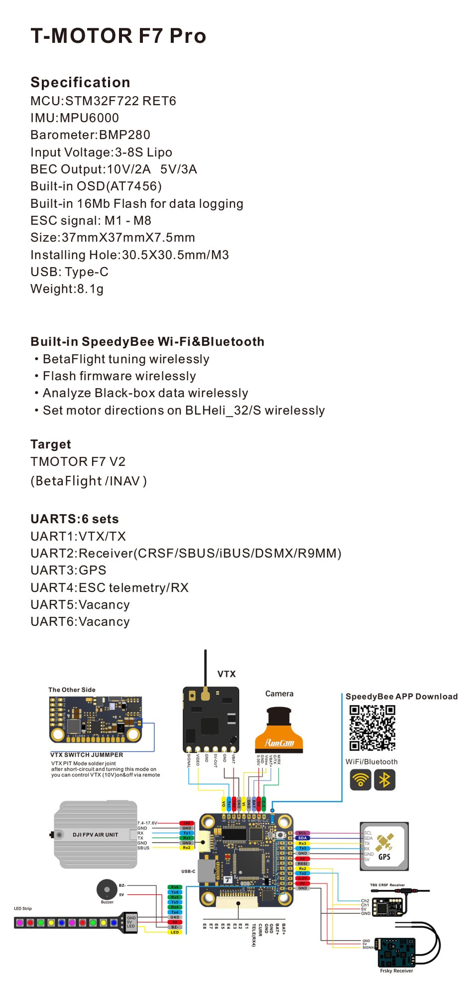 �˾���ũ  [T-MOTOR] F7 Pro Full Function 3030 �ö���Ʈ ��Ʈ�ѷ� (Wifi & Bluetooth) 5