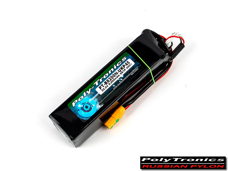 [���ܼ�] PT-B8200-UPK45-6S-RP PT-B8200-UKP45 (22.2V, 6S1P, 45C+/XT90S/D.C.) Russian Pylon ��Ƭ ������ ���͸� - XT90 ��Ƽ����ũ