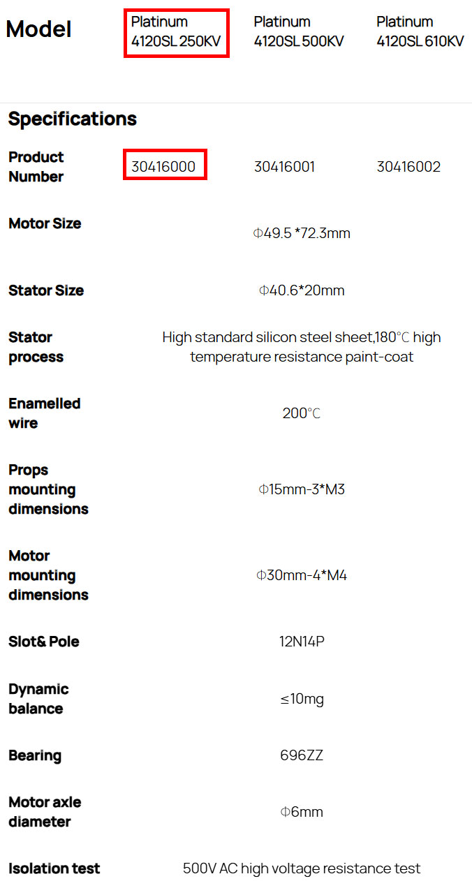 �˾���ũ 30416000 [HOBBYWING] Platinum 4120SL 250KV �귯������ ���� (�����Ǹ�) 13