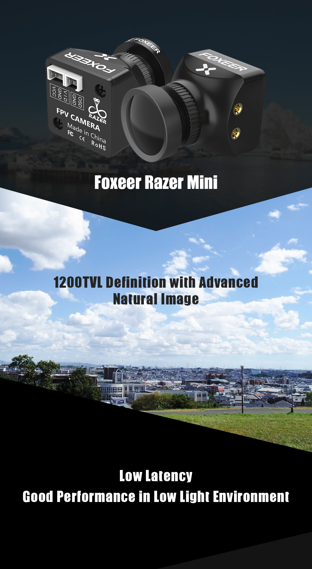 �˾���ũ  [Foxeer] ���þ� ������ �̴� FPV ī�޶� ��� 1.8mm ���� (4:3) 1