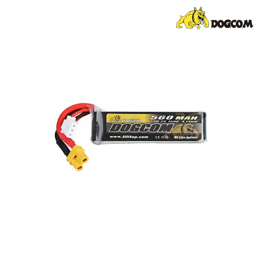 �˾���ũ  [DOGCOM] 2�� 7.4V 560mAh 150C ��Ƭ������ ���͸� - XT30 1