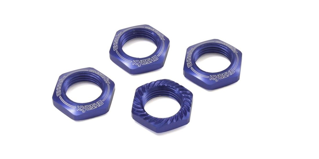 �˾���ũ KYIFW472BL [KYOSHO] Wheel Nut (Blue/4pcs/for Serration) 1