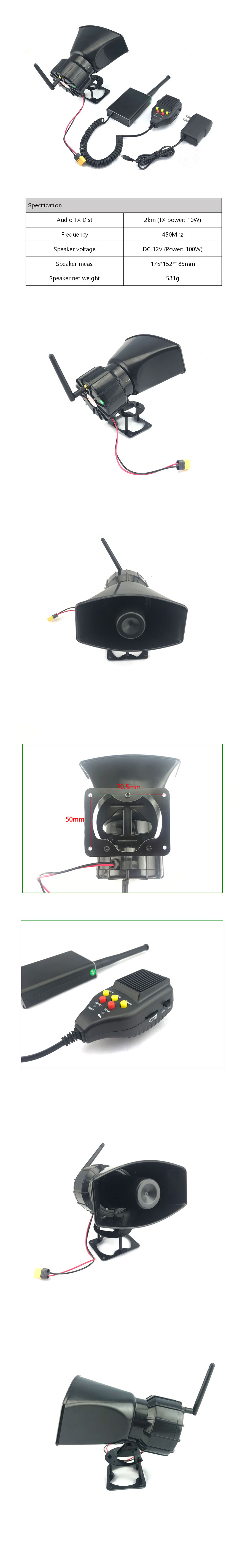 �˾���ũ  [Skydroid] ��п� 100W 75db@100m ū �Ҹ� �ް��� (����Ŀ, 531g) - ���Ŵ��� 1