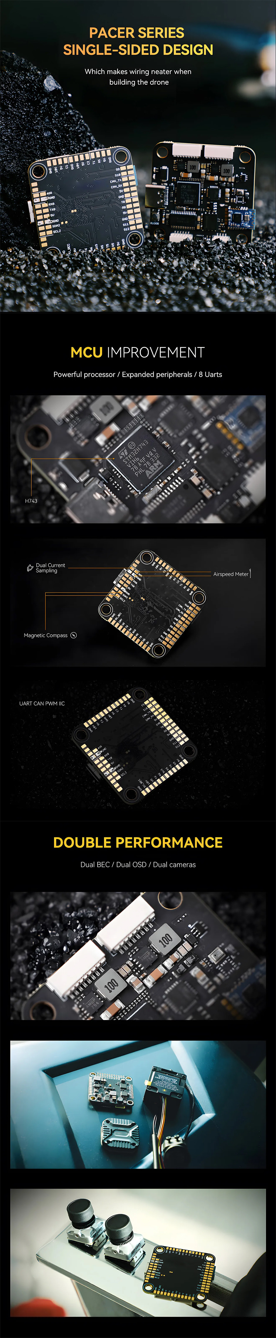 �˾���ũ  T-motor Pacer H743 �ö���Ʈ ��Ʈ�ѷ� (MPU6000) 1